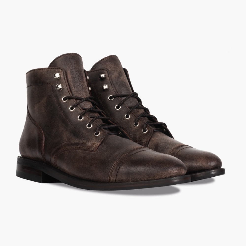Thursday Boot Co Captain Rugged Brown Leather Lace Up Boots Size Mens 11